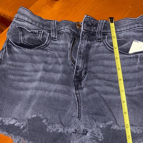 Urban Outfitters Super highrise 90s punk black denim shorts y2k summer bottoms - Picture 12 of 14